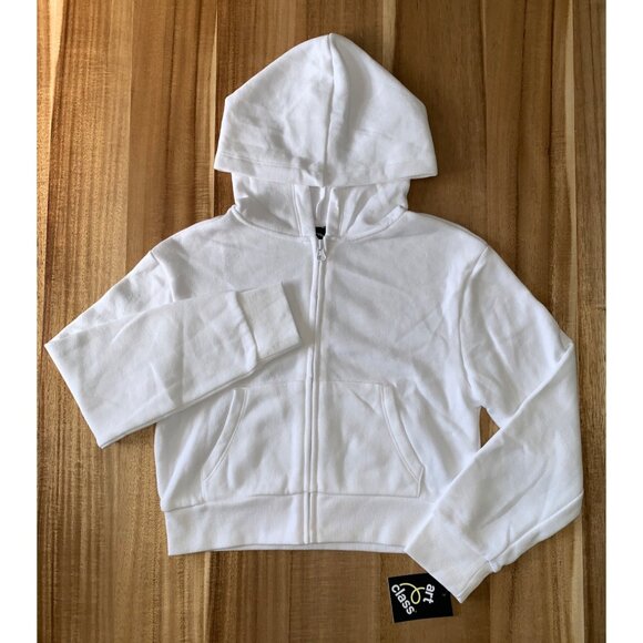 Art Class Girls Boys White Zip-Up Hoodie Sweatshirt For Kids Size Medium - Picture 1 of 9